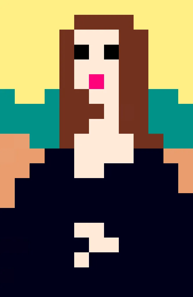 Mona Lisa - Leonardo da Vinci (pixel art)