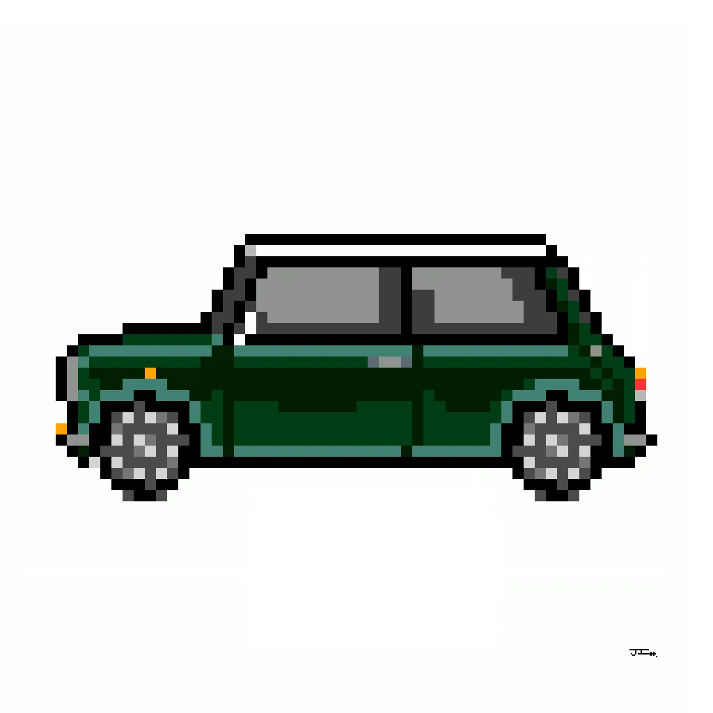 Mini Cooper pixel art