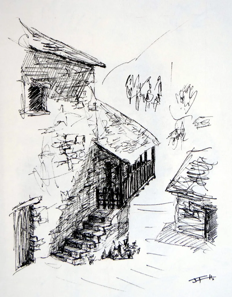 Rincones de Tejeira. Casa del corredor al lado del río