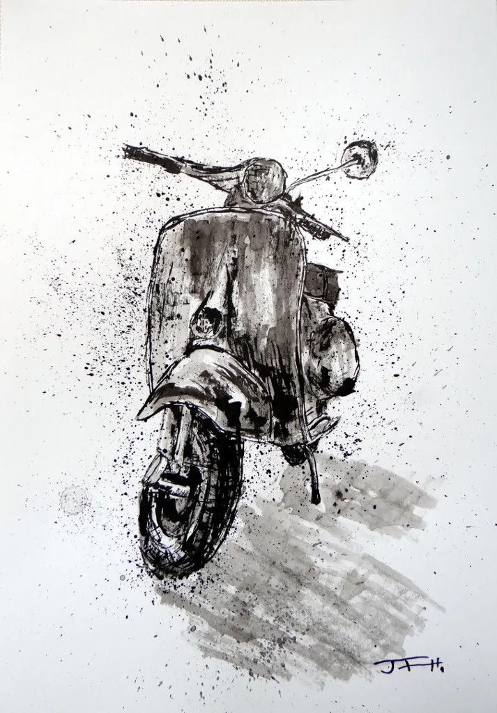 Vespa de frente