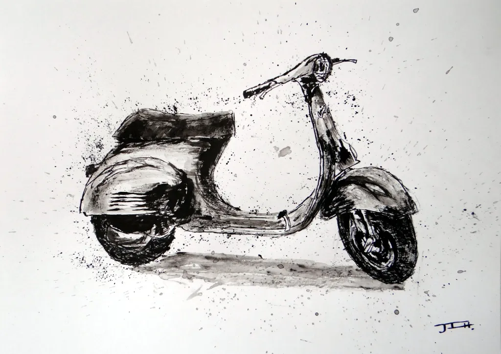 Vespa de perfil