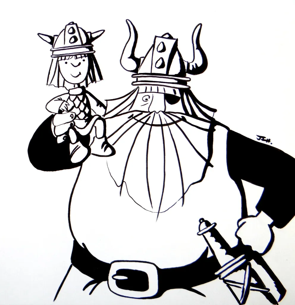 Vickie el Vikingo y Halvar de Flake