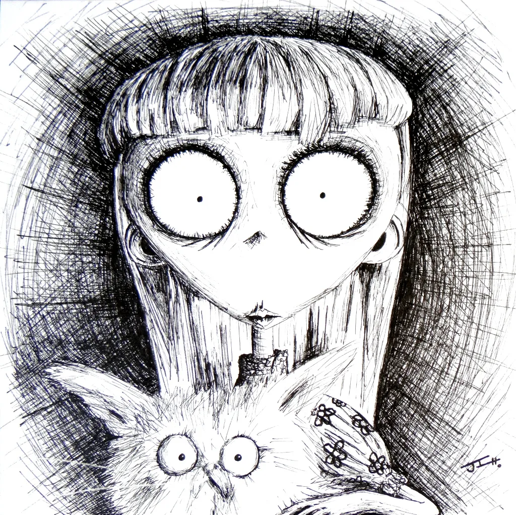 Weird girl and Mr. Whiskers