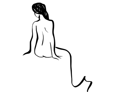 Chica de espaldas sentada