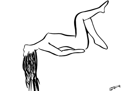 Chica Tumbada Boca Arriba