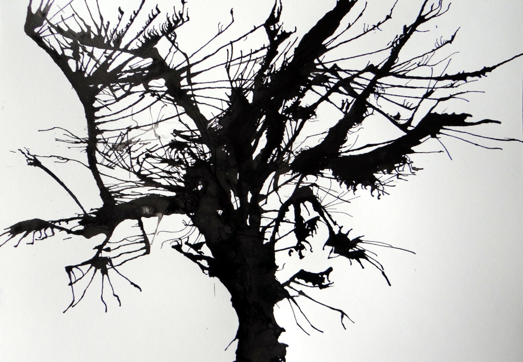 Árbol de tinta soplada