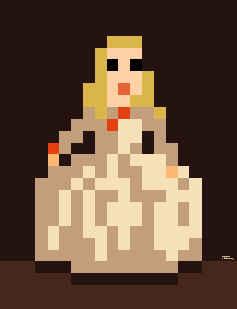 La infanta Margarita - Diego Velázquez (pixel art)
