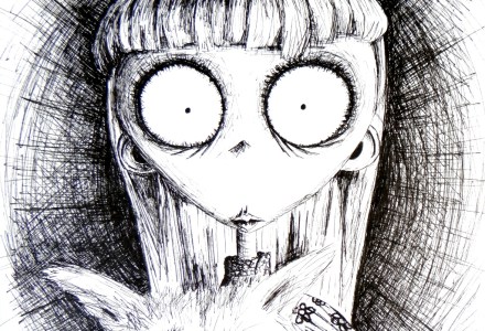 Weird girl and Mr. Whiskers